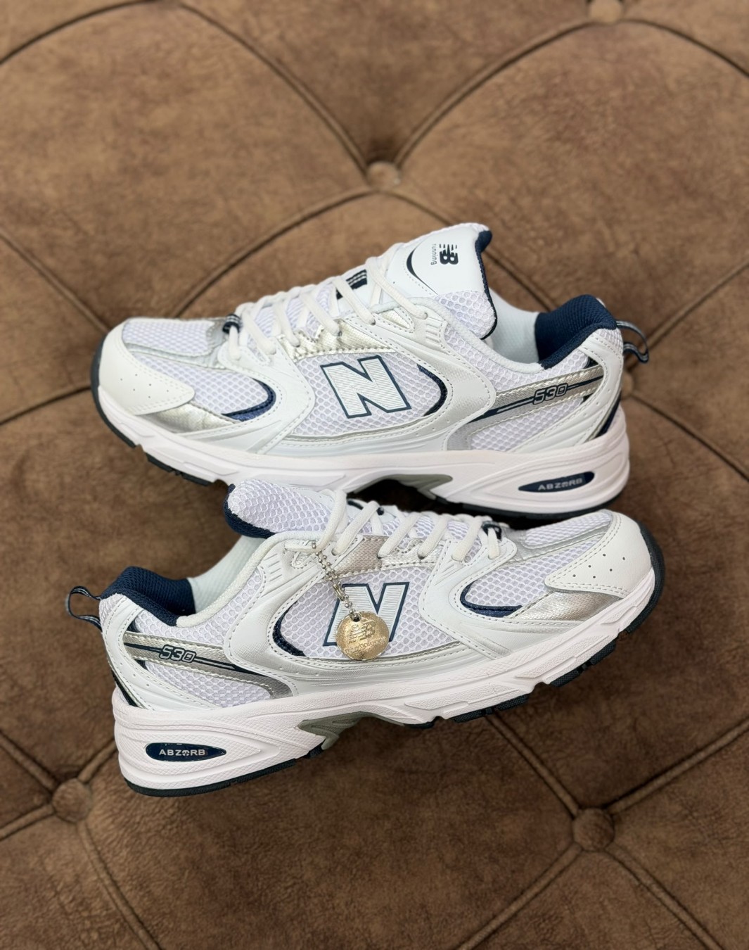 نیوبالانس 530 سفید سرمه ای || New Balance 530 White Navy (کد 214)