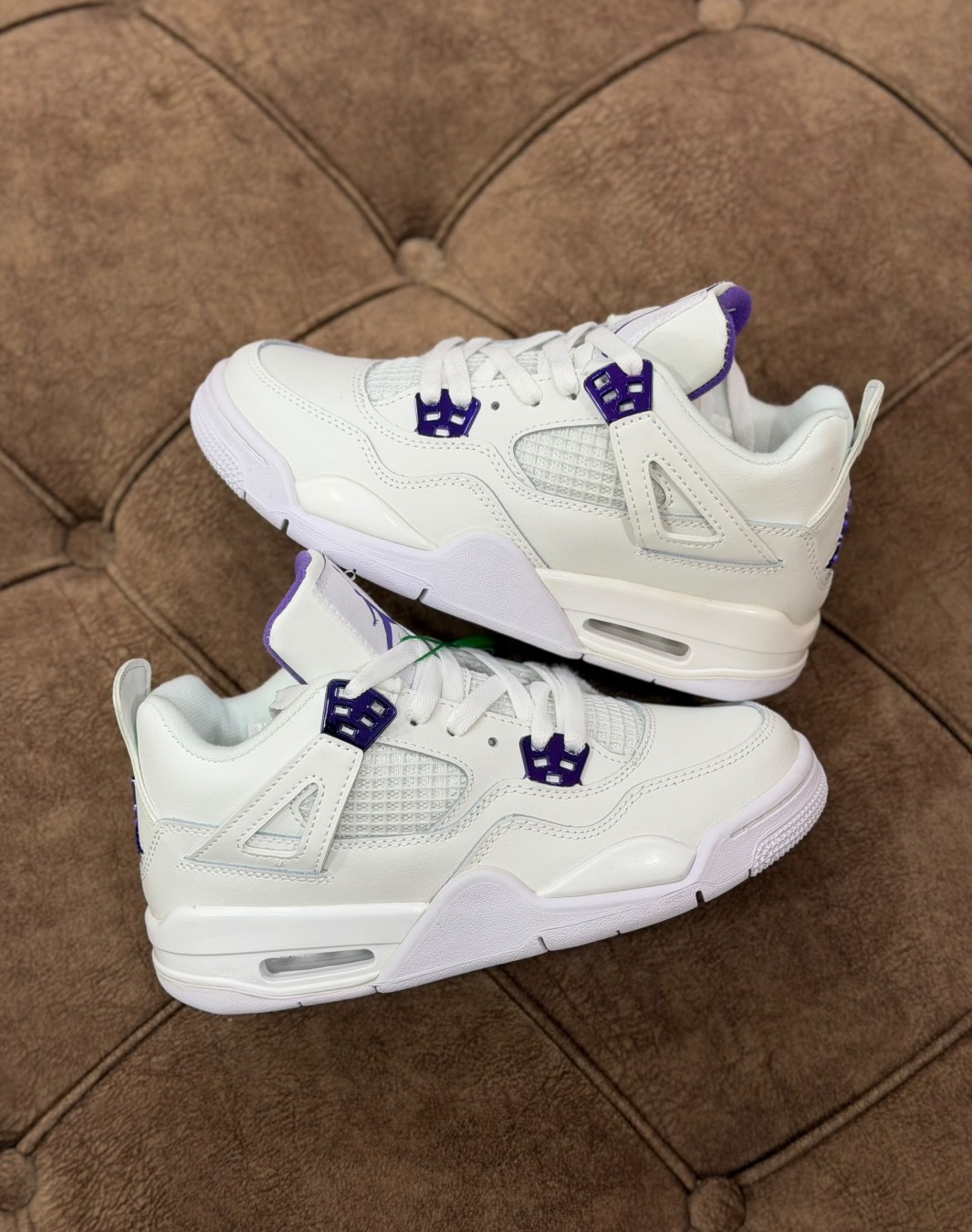 نایکی جردن رترو 4 سفید بنفش || Nike Jordan Retro 4 Metallic Purple (کد ۹۳۴)