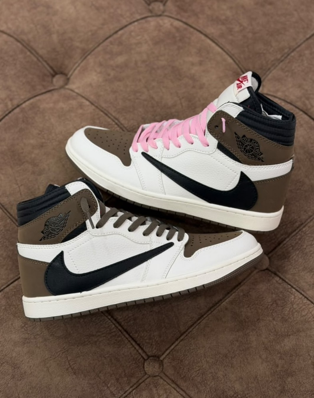 نایکی جردن 1 ترویس اسکات ساقدار ریورس موکا || Nike Jordan 1 Travis scott 1 High OG Reverse Mocha (کد ۵۹۵)