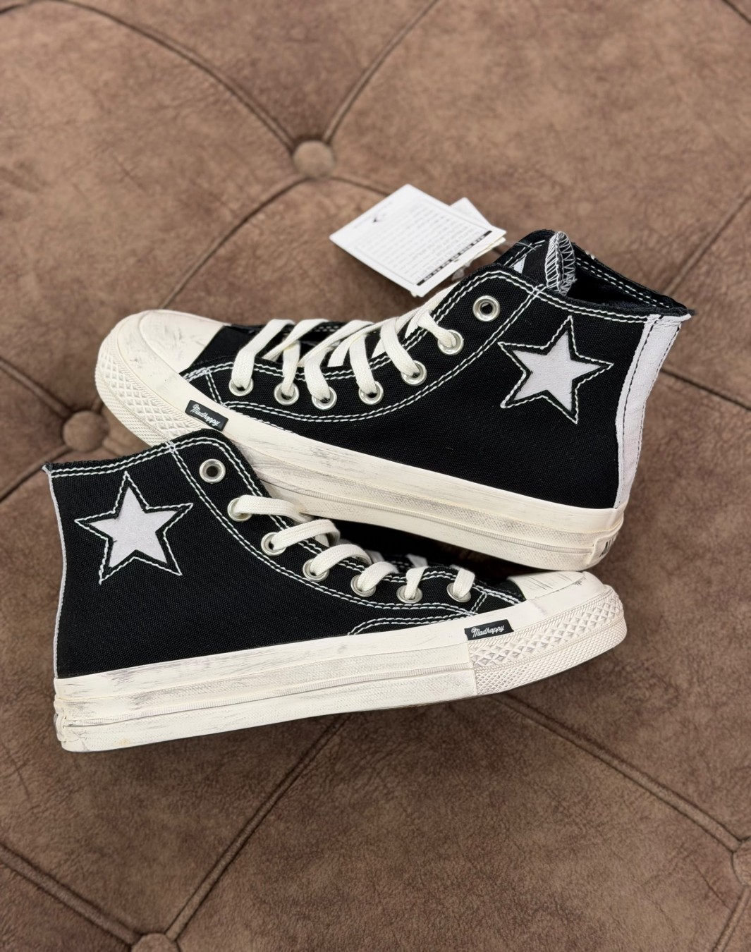 کانورس چاک ۷۰ ساقدار مد هپی مشکی سفید || Converse x Chuck 70 MadHappy Black White (کد ۱۰۰۲)