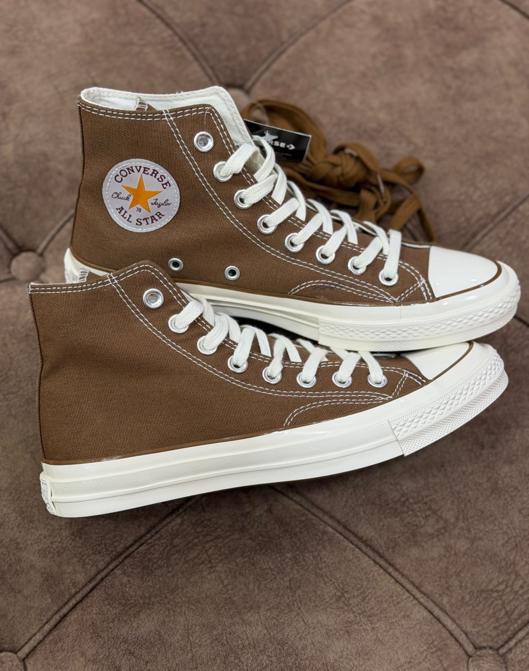 کانورس آل استار چاک تیلور ۷۰ ساقدار قهوه ای روشن || Converse All Star Chuck Taylor 70 Carhartt Hamilton Brown (کد ۱۰۰۱)