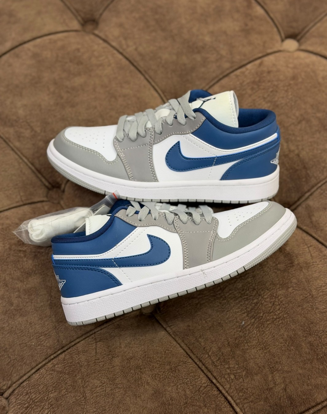 نایکی ایر جردن 1 بدون ساق فرنچ بلو || Nike Air Jordan 1 Low Stealth French Blue (کد ۴۶۱)