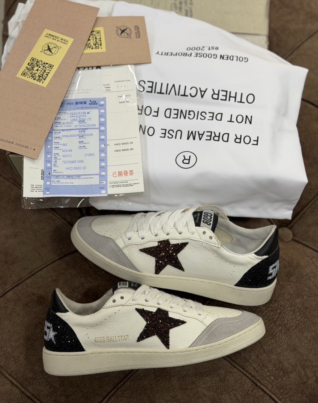 گلدن گوس سوپر استار سفید مشکی || Golden Goose Super Star White Black (کد ۶۳۴)