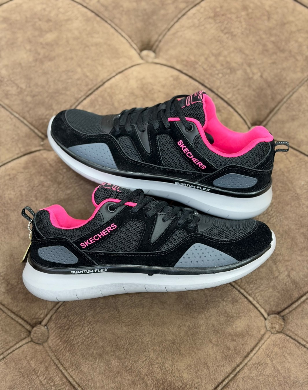 اسکچرز کوانتوم فلکس مشکی سرخابی || Skechers Quantum Flex Black Pink (کد ۱۰۳۷)