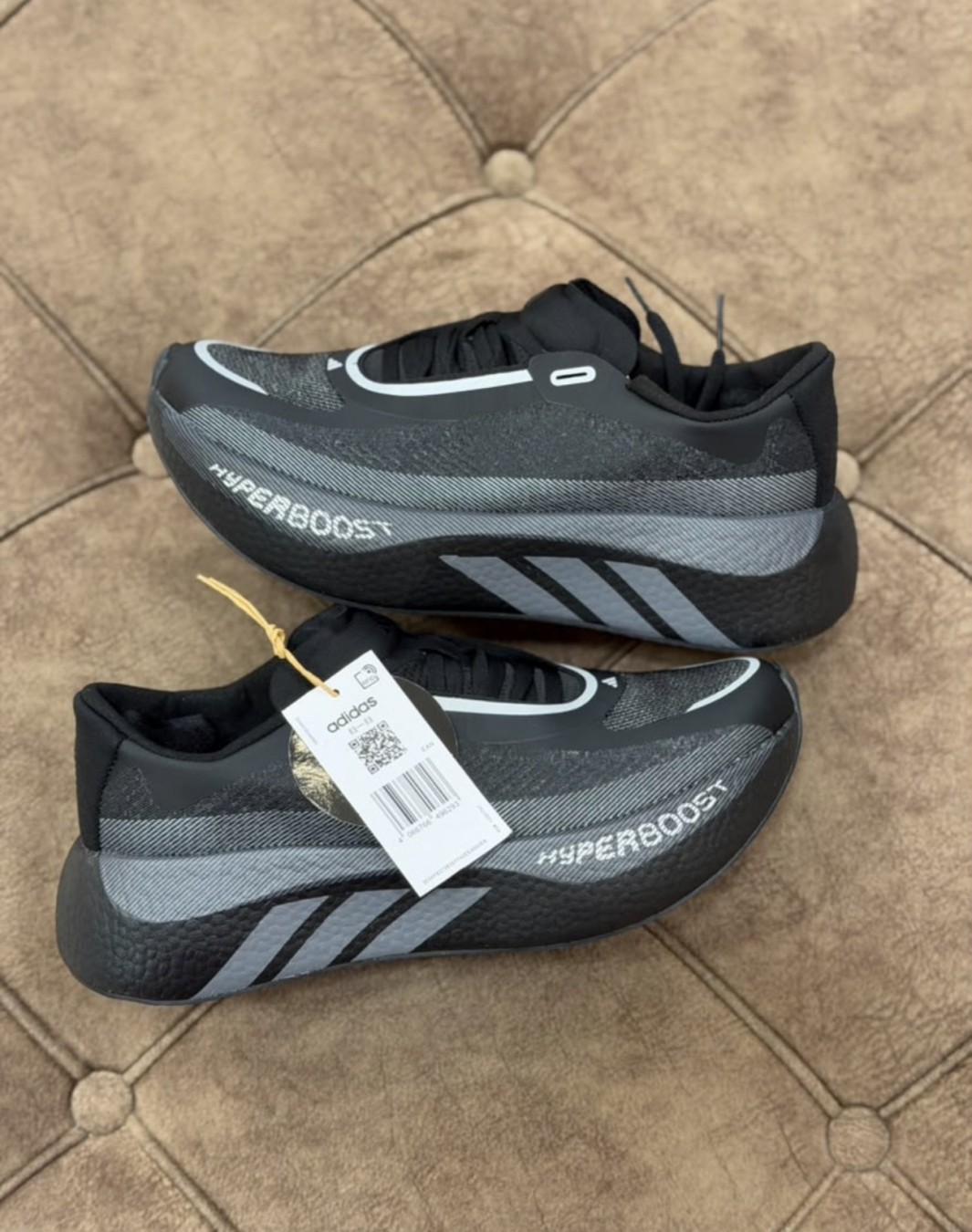 آدیداس هایپر بوست ادج مشکی خاکستری || Adidas Hyperboost Edge Black Carbon (کد ۱۰۴۳)